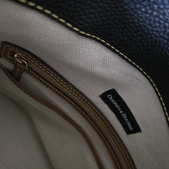 Dooney & Bourke Black and Brown Pebble Satchel Hobo Large Sac Shoulder Bag New - Picture 13 of 16